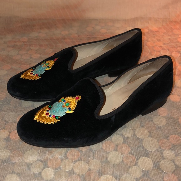 Stubbs And Wootten Black Velvet Dynasty Loafers - Picture 3 of 8